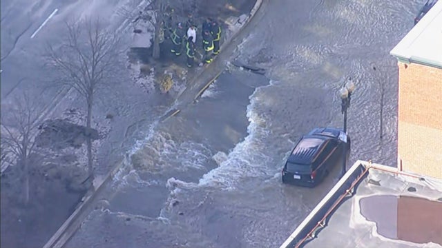 Water main break Boston 
