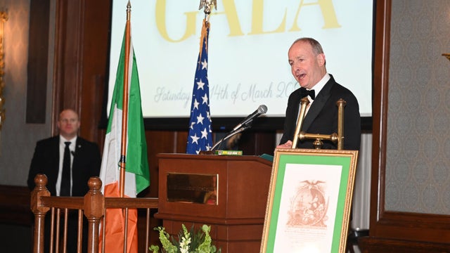Irish Prime Minister attends the Society of the Friendly Sons and Daughters of St. Patrick Gala 