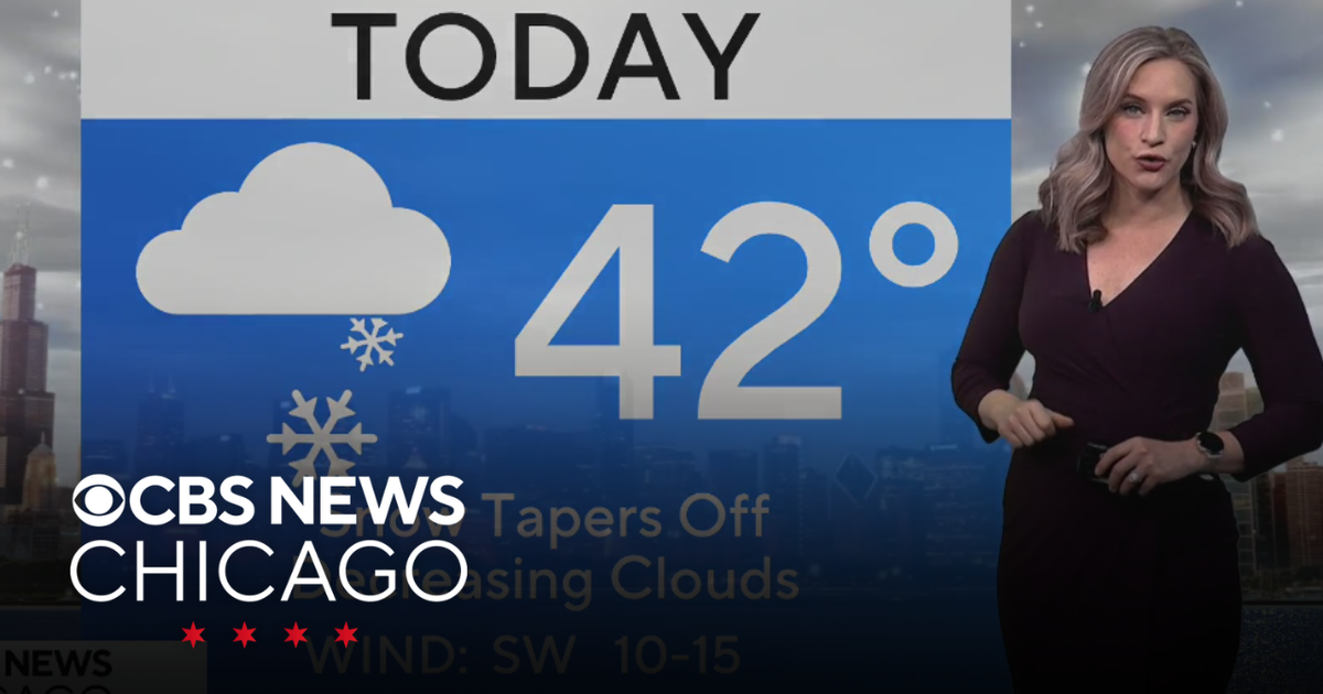 Snow tapers off on Wednesday morning - CBS Chicago