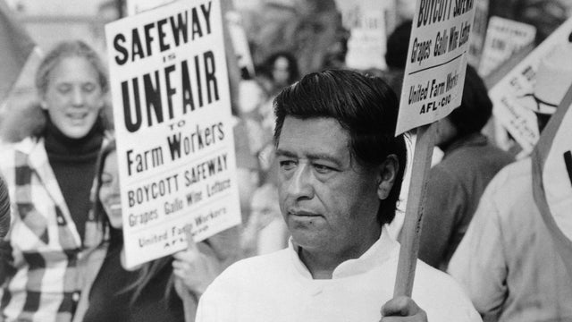 Cesar Chavez Leading Strike 