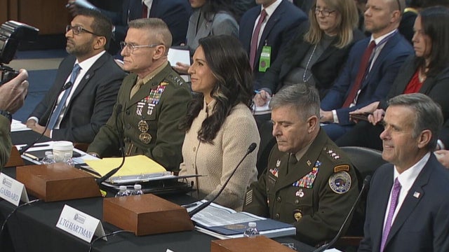 Director of National Intelligence Tulsi Gabbard and other top intelligence officials testify before the Senate Intelligence Committee on Wednesday, March 18, 2026. 
