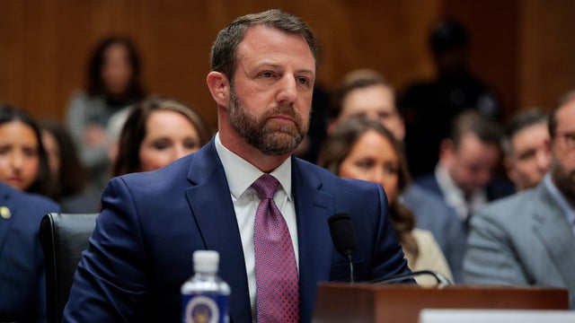 Sen. Markwayne Mullin testifies at a confirmation hearing to be the next Department of Homeland Security secretary on March 18, 2026, in Washington, DC. 