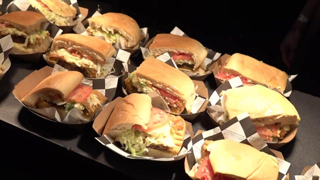 Chef Kwame's New York chopped cheese sandwich at Citi Field 