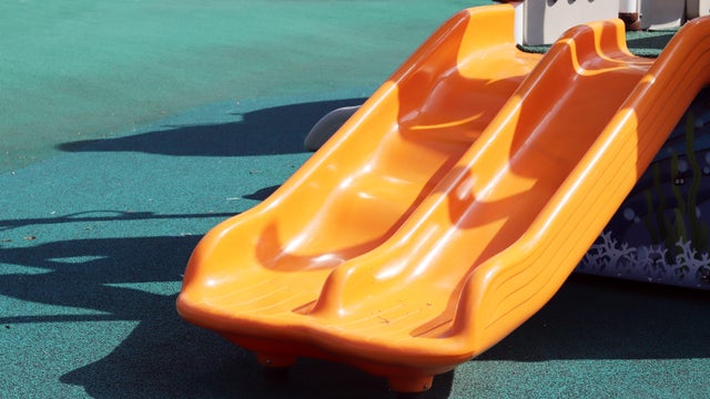 A slide that two can come down together. 