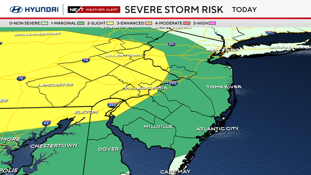 Severe storm risk 
