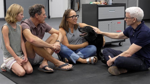 The Rowe family with Anderson Cooper 