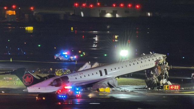 A plane collided with a fire truck while landing in New York City 