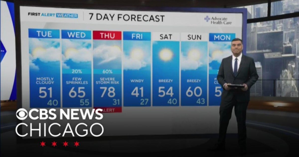Severe storm risk expected for Chicago area later this week - CBS Chicago