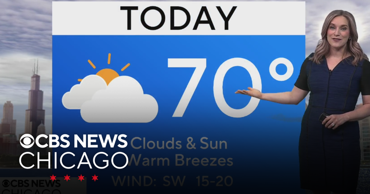 Highs near 70 degrees on Wednesday - CBS Chicago