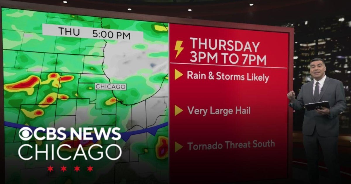 Severe storm risk for Chicago area on Thursday - CBS Chicago