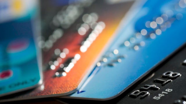 Multiple Credit cards close up 