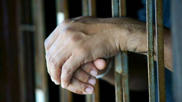 close up of prisoner hand 