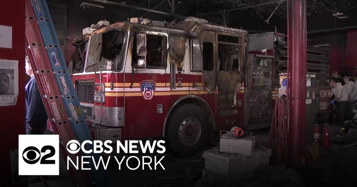 FDNY firehouse in the Bronx catches fire, 14 injured - CBS New York