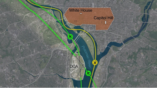 Map of restricted airspace