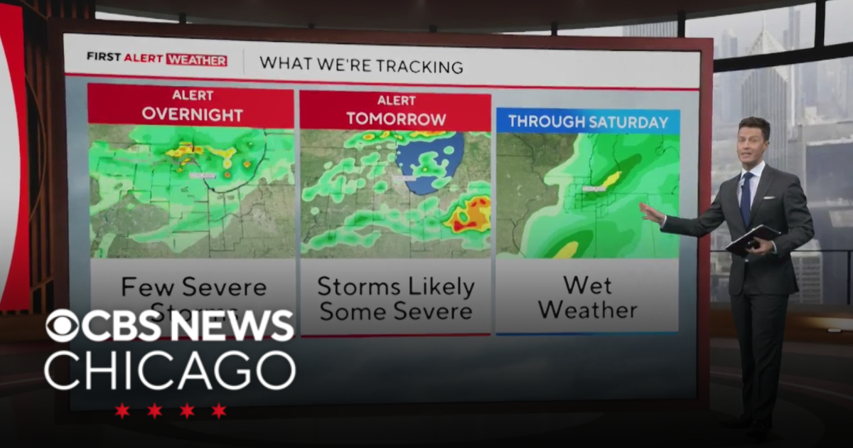 2 rounds of storms overnight through Tuesday in Chicago - CBS Chicago