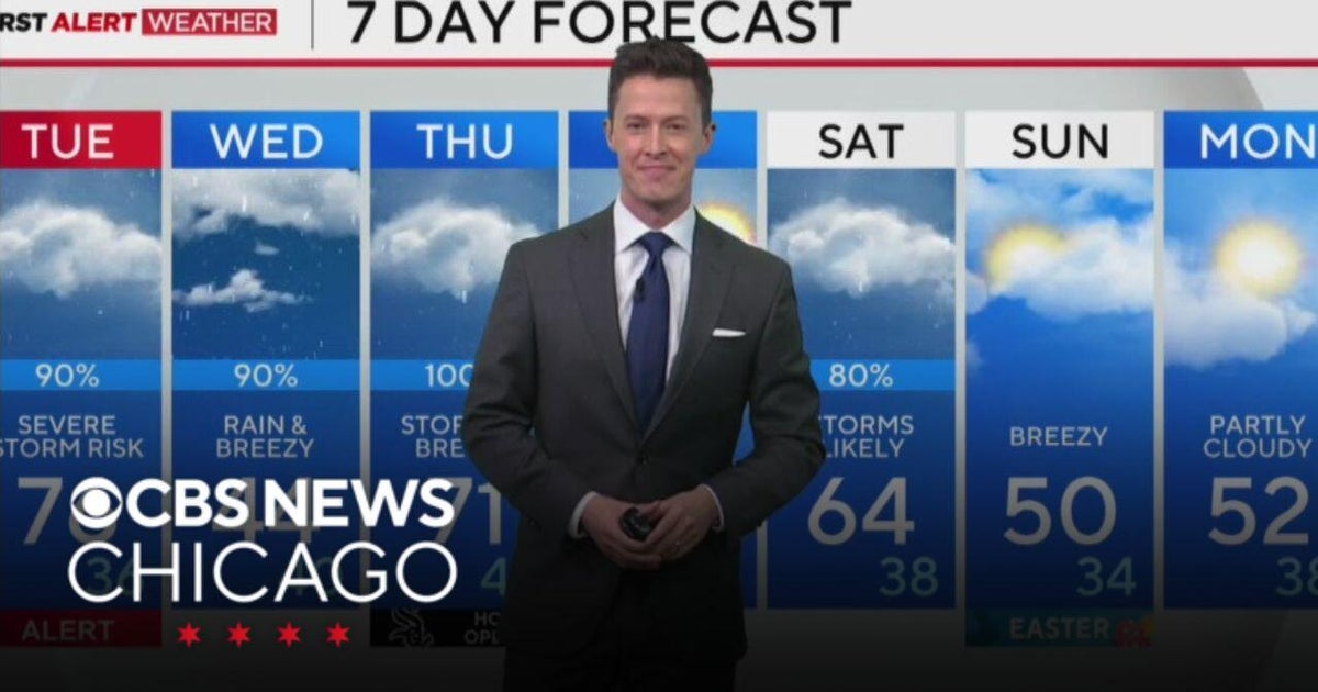 Rounds of storms through Tuesday in Chicago - CBS Chicago