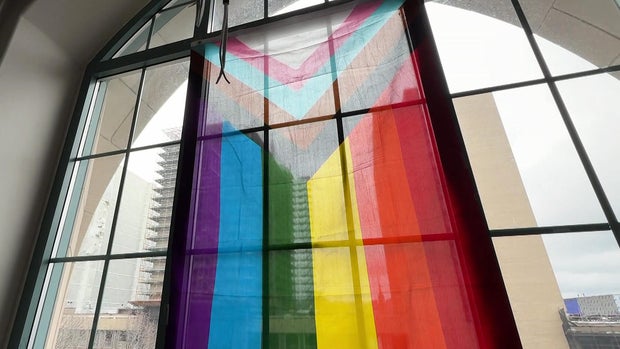 Pride flag Boston University 