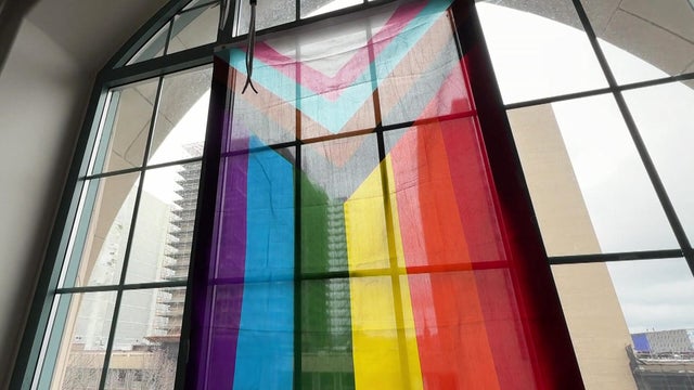 Pride flag Boston University 