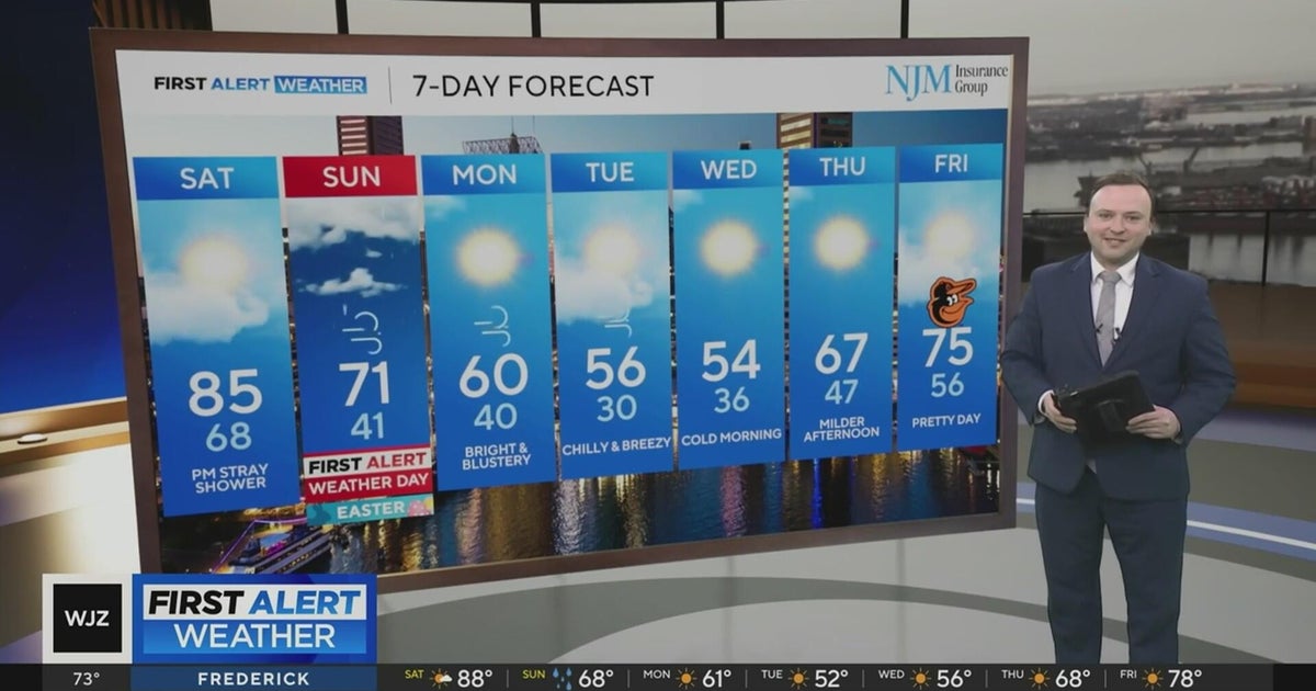Much warmer weather is now blowing back into Maryland - CBS Baltimore