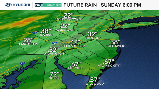 Warm, mostly dry Saturday ahead of rainy Easter Sunday in Philadelphia area. Here's the weather forecast.