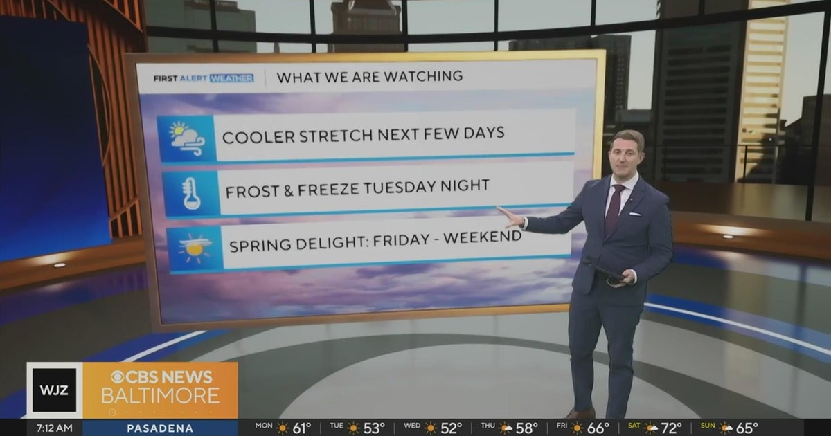 Cool start to week across Maryland before weekend warmup - CBS Baltimore