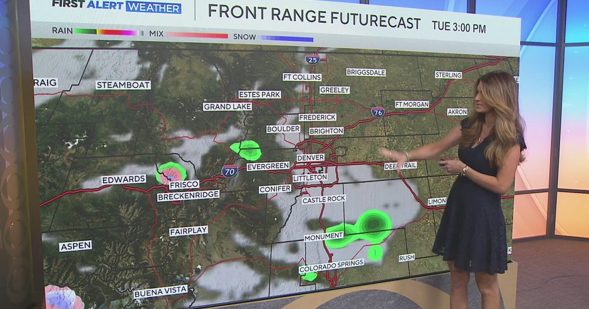 Scattered shower chances for the Denver metro Tuesday afternoon