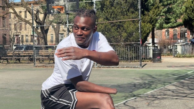 Ismael Ox training in a park 