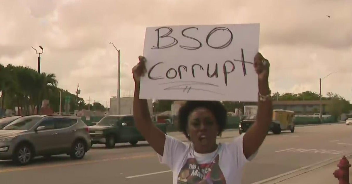 Family protests outside BSO headquarters after man is injured in rough arrest in Tamarac