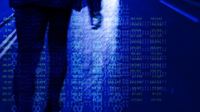 Financial Crime Data Security Businessman Shadows Concepts 