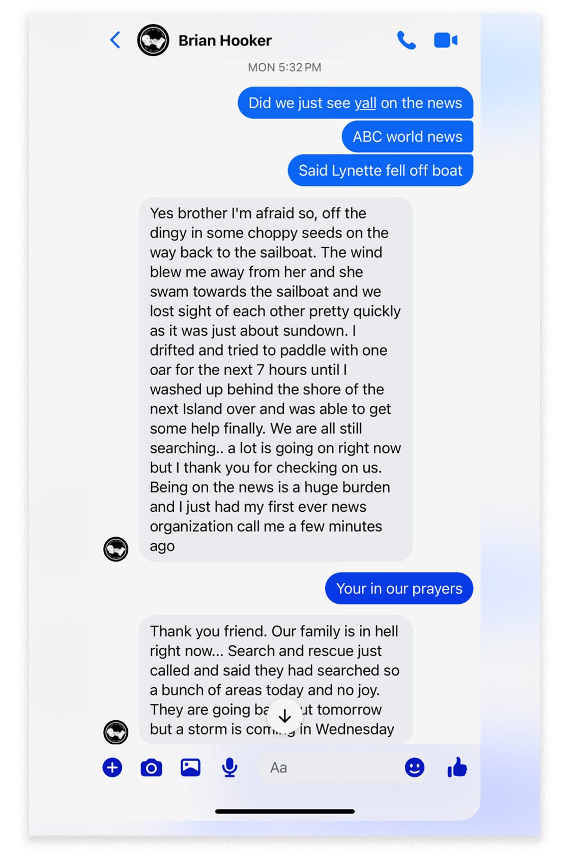 See the messages Brian Hooker sent his friend after wife's ...