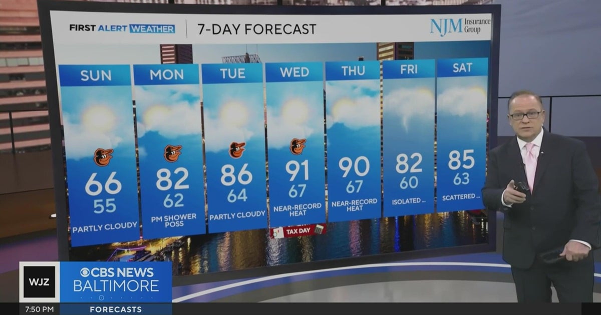 Expect a quiet weather weekend in Maryland with temperatures near normal in the afternoons