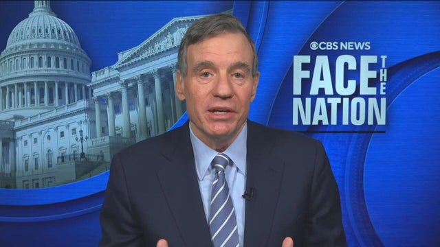 Sen. Mark Warner appears on "Face the Nation" on Sunday, April 12, 2026. 