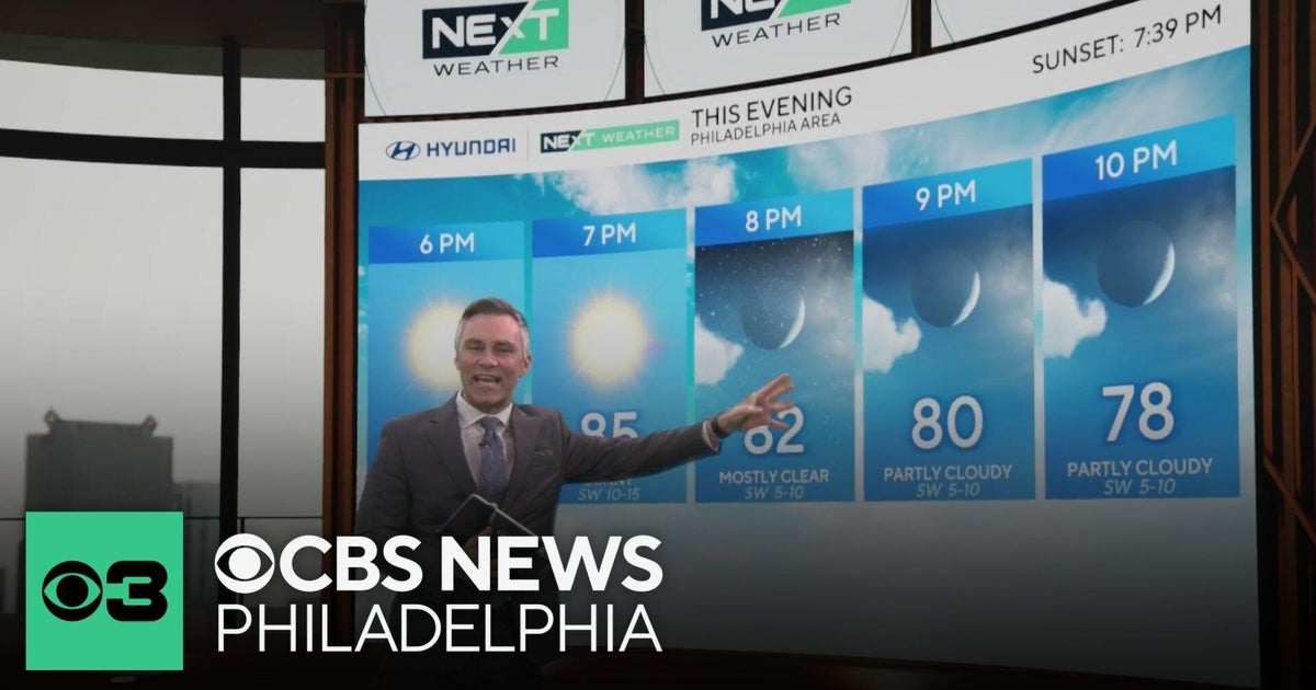 Mostly cloudy, warm Wednesday night in Philadelphia region - CBS ...