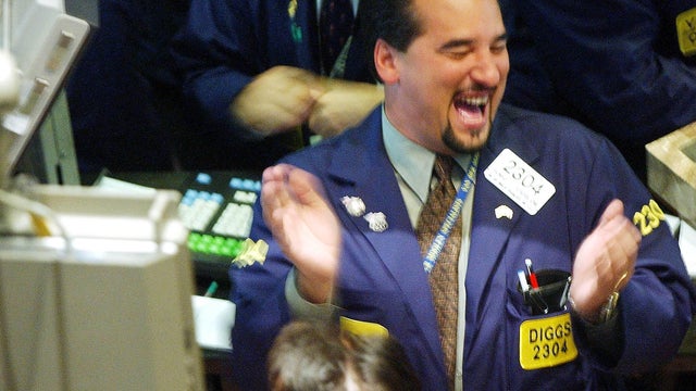 US-BUSINESS-NYSE-TRADER LAUGHS 
