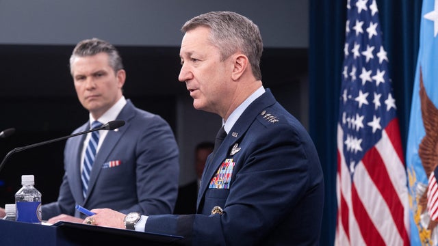 Defense Secretary Hegseth And Joint Chiefs Chairman Caine Hold Press Briefing 