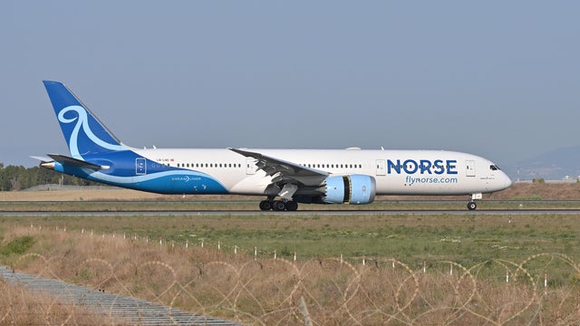 A view of a Boeing 787-9 Dreamliner Norse Atlantic Airways 