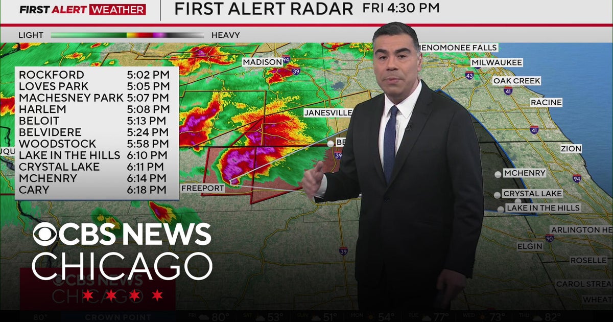 First round of Friday severe storms approaching Chicago suburbs - CBS ...