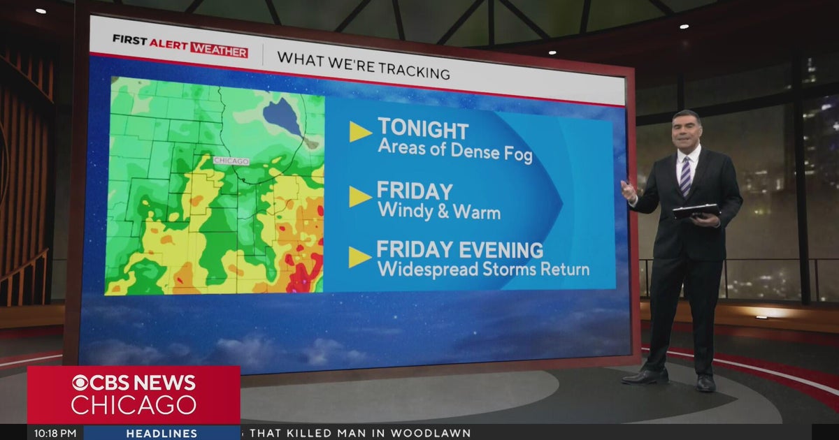 Chicago weather: Dense fog overnight, storms return Friday - CBS Chicago