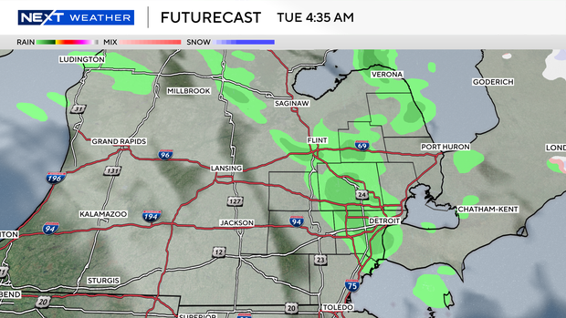 Tuesday weather Southeast Michigan 