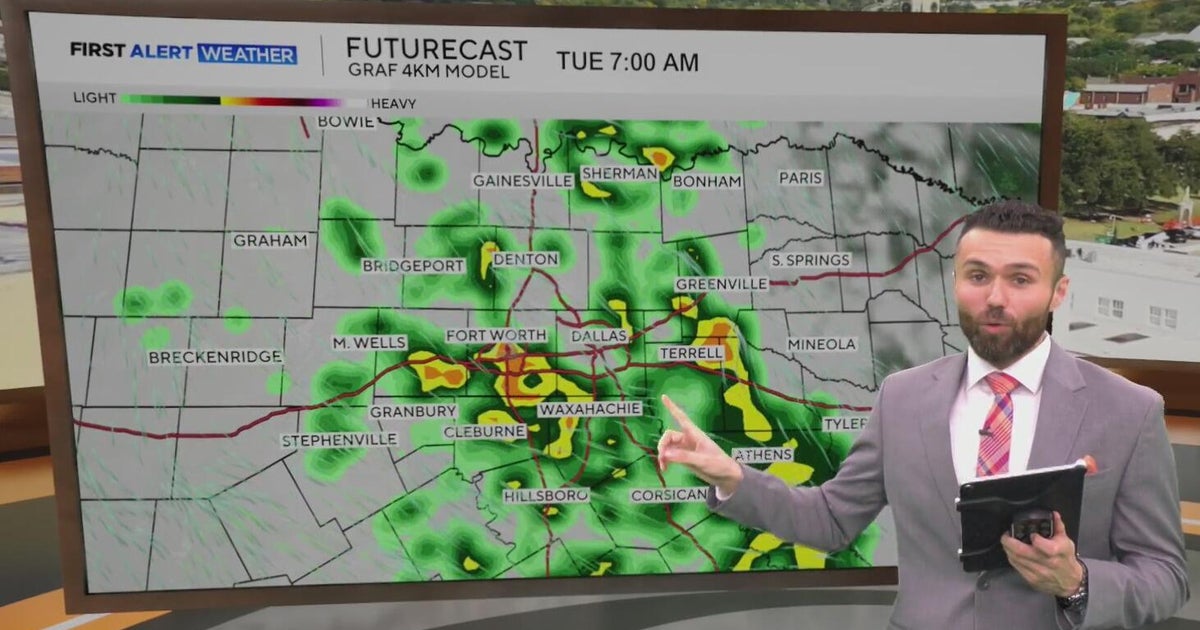 North Texas expected to see rain chances Tuesday - CBS Texas