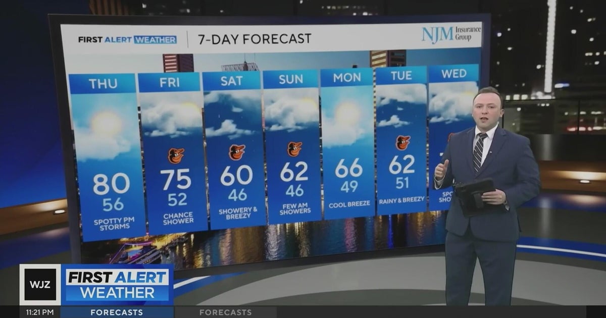 Nice Thursday ahead of rain chances in Maryland - CBS Baltimore
