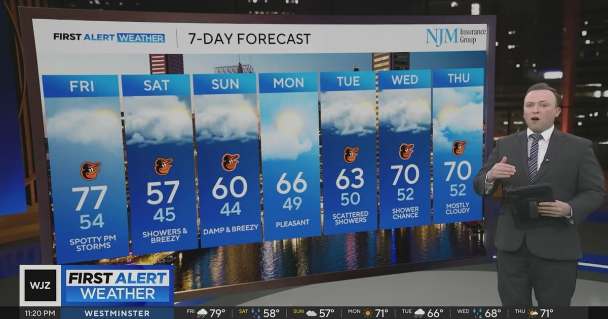 Rain chances increase heading into the weekend in Maryland - CBS Baltimore
