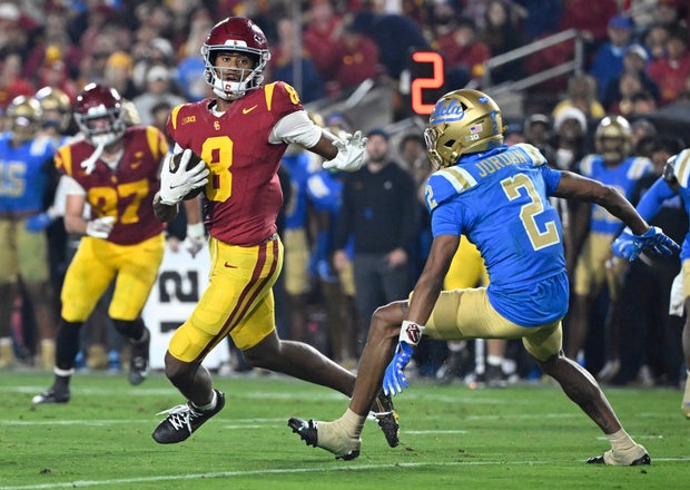 USC Trojans defeated the UCLA Bruins 29-10 to win a NCAA football game at the Los Angeles Memorial Coliseum in Los Angeles.