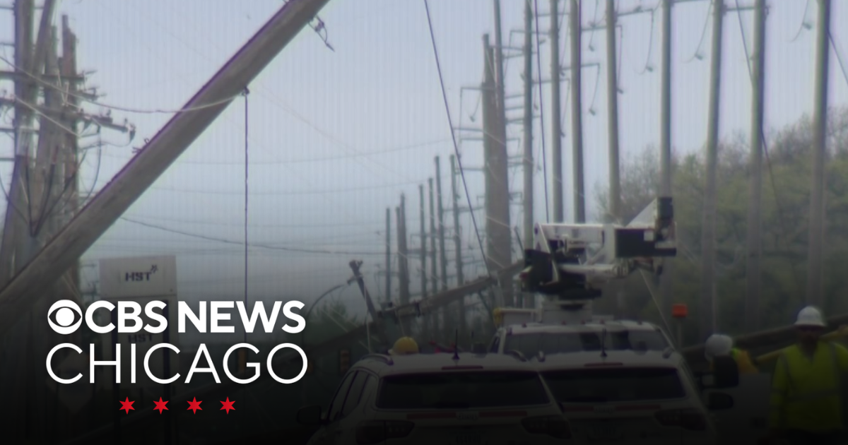 Crews working to restore power in Indiana severe wind damage - CBS Chicago