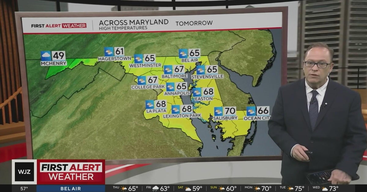 Rainy, wet weather to pass through Maryland Wednesday evening - CBS ...