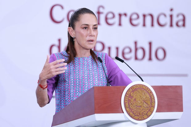Mexican president Claudia Sheinbaum holds her daily press conference 
