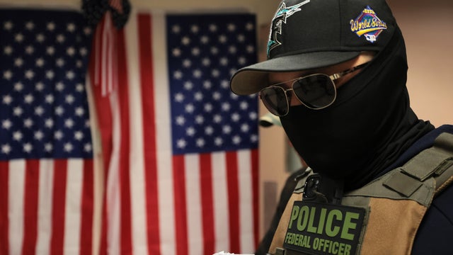 Federal agents patrol the halls of immigration court at the Jacob K. Javits Federal Building on July 21, 2025 in New York City. 
