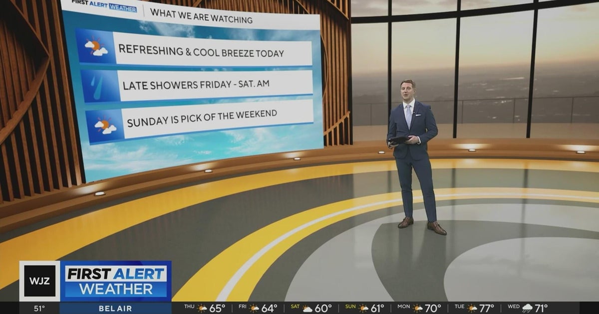 Cool start Thursday in Maryland, rain returns late Friday - CBS Baltimore
