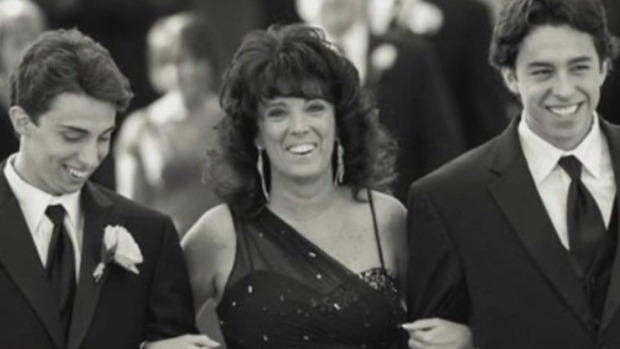 Johnny and Matthew Gaudreau with their mother Jane 