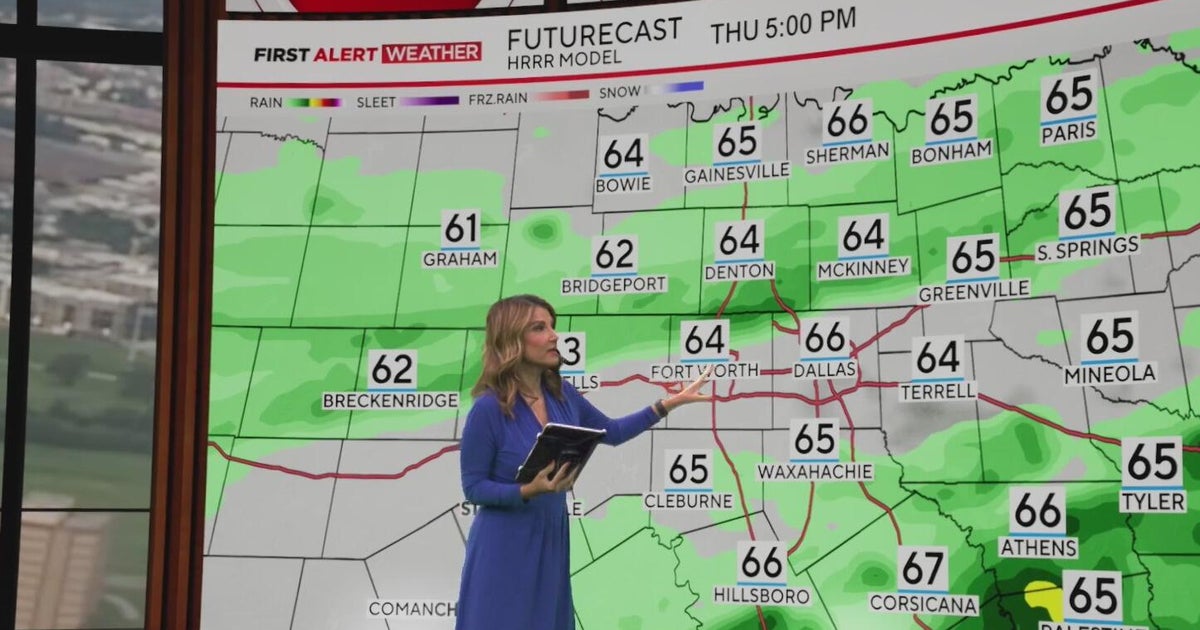 Disruptive rain in store for most of North Texas Thursday - CBS Texas